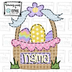 {Girl's Easter Basket w/Eggs} SUBLIMATION Tee