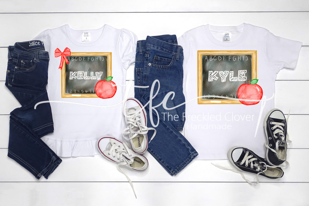 {Chalkboard Name Tee}