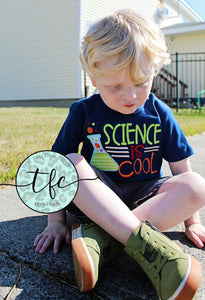 {Science Is Cool} applique tee