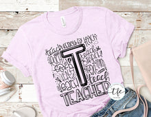 Load image into Gallery viewer, {Teacher Typography} screen print tee