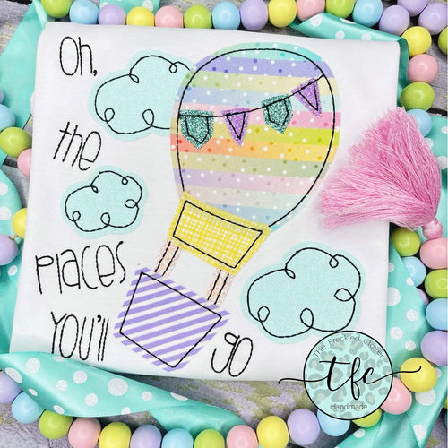 {Oh, The Places You'll Go} GIRL applique design