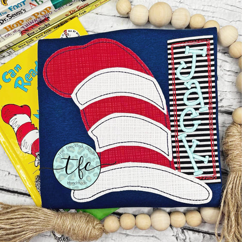 {Suess Cat Hat} applique design