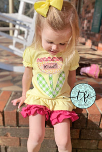 {Spring Flower} applique tee