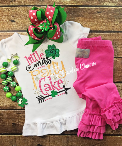 {Little Miss Patty Cake} embroidery tee