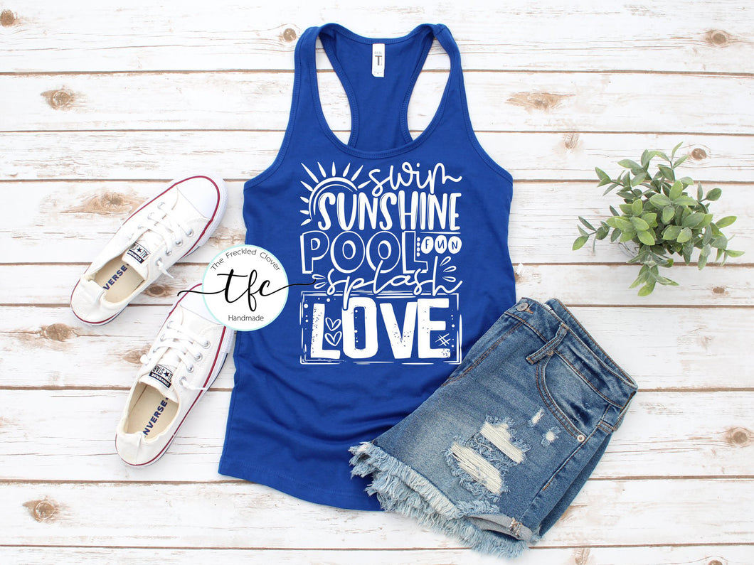 {Pool Love} screen print tee