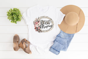 {Blessed Mama} Floral Wreath