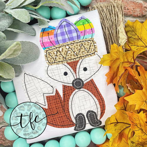 {Thanksgiving Fox} applique tee