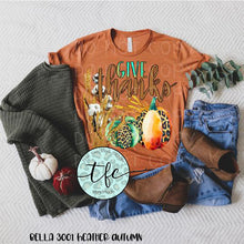 Load image into Gallery viewer, {Give Thanks} leopard pumpkin + cotton screen print tee