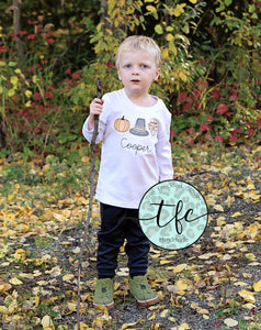 {Boy's Thanksgiving Trio}  applique tee