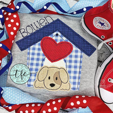 Load image into Gallery viewer, {Valentine Puppy in House} applique design