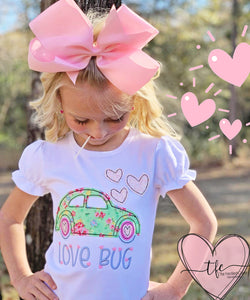 {Love Bug} applique design