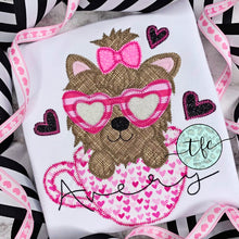 Load image into Gallery viewer, {Valentine Teacup Yorkie} applique design