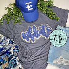 Load image into Gallery viewer, {WILDCATS} Handlettered Doublestacked Glitter Applique Tee