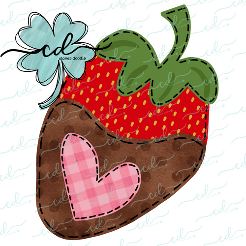 {Whimsy Valentine Chocolate Covered Strawberry} SUBLIMATION Tee
