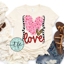 Load image into Gallery viewer, {Dotty Hearts- Love} screen print tee