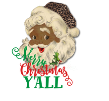 Load image into Gallery viewer, {Leopard Santa, Y&#39;all} distressed tee