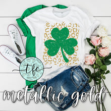 Load image into Gallery viewer, {Clover + Gold Leopard} screen print tee